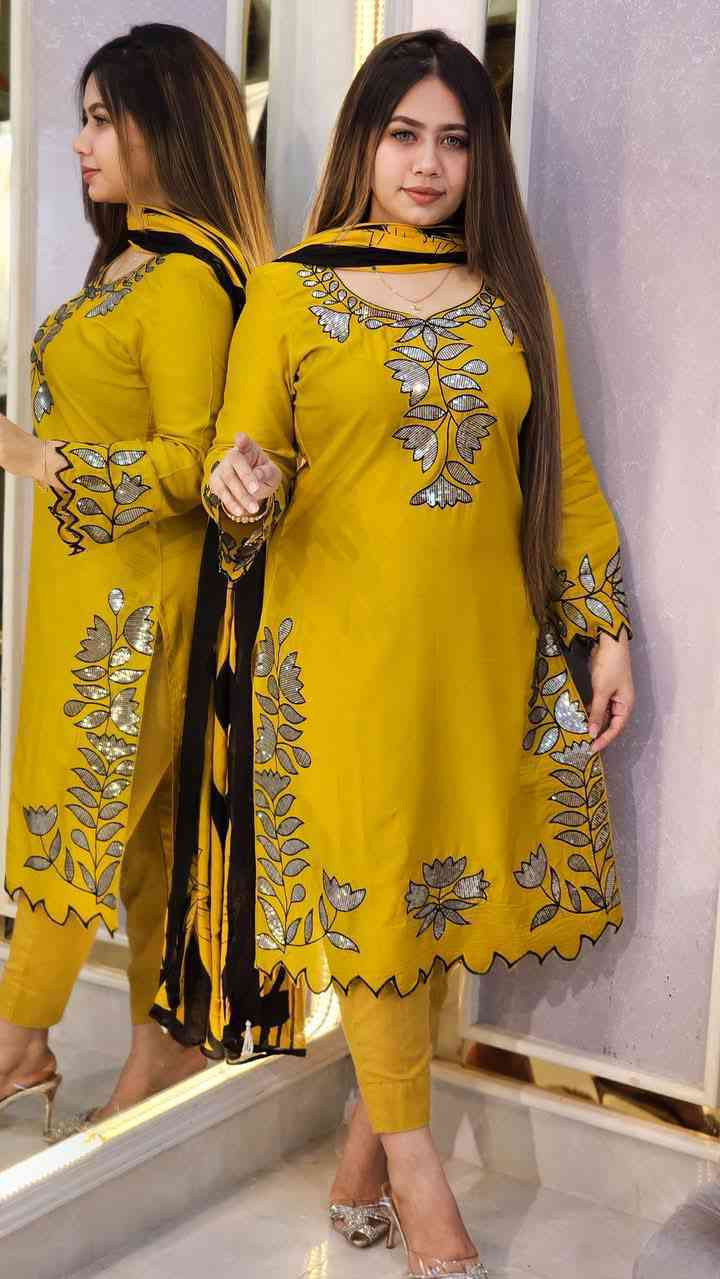 Embroidery Sequence Three Piece